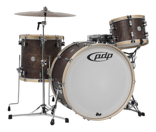 Batería Pdp Concept Maple Classic 3 Cuerpos Bombo 24'' Color Walnut Stain