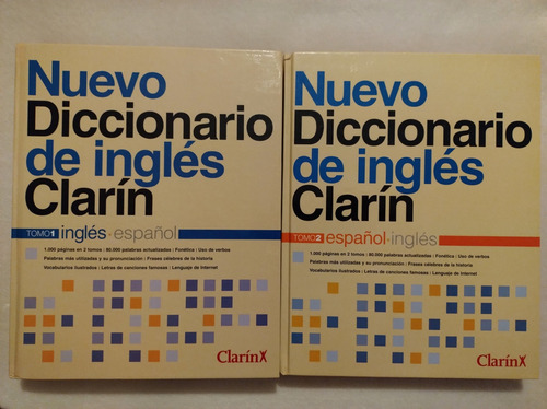 Nuevo Diccionario De Inglés Clarín Tomo 1 Y 2 Inglés Español