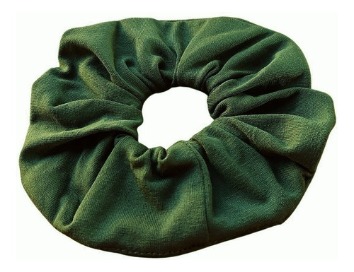 Elástico De Cabelo Scrunchie Xuxinha Prender Amarrar Cores Cor Verde-escuro Liso