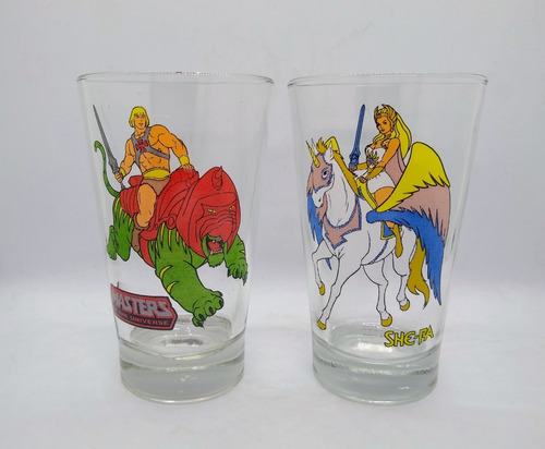 2 Vasos He-man Y She-ra Motu Universo Retro