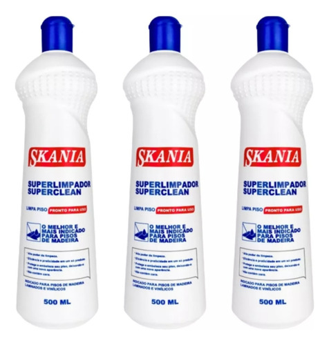 Limpa Piso De Madeira Superclean Pronto Uso Skania 500ml