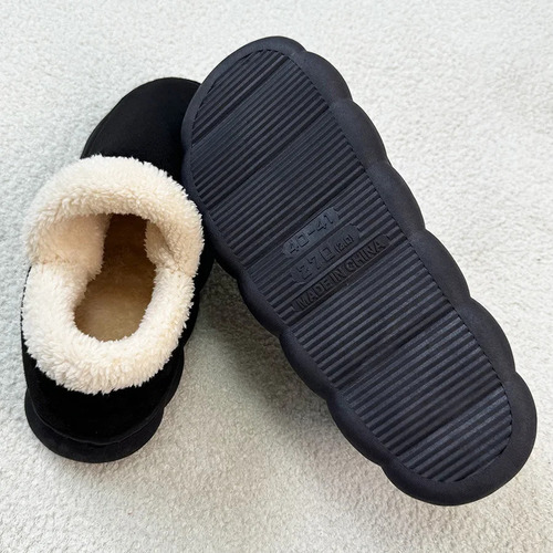 Zapatos De Algodón Para Interiores Con Forro Polar Cálido De