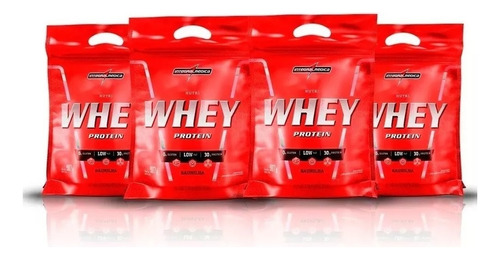 Combo 4x Nutri Whey Protein 907g Refil - Integral Medica Sabor Chocolate/morango