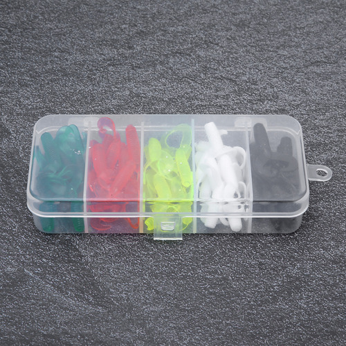 Cebos Blandos De Goma Artificial Con Doble Cola, 5 Unidades,