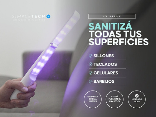 Imagen 5 de 6 de Vara Uvc - Esterilización De Superficies Ideal Ropa Textiles