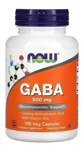 Gaba - 500mg - 100 Vegcaps - Now