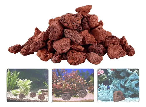 Pedra Vulcânica Marrom De Aquário Nitrogênio Decorativa 2 Kg