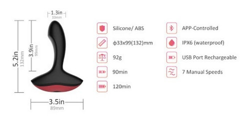 Vibrador Próstata Controlado Por App, Solstice, Magic Motion