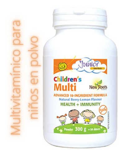 New Roots Multi For Children´s Salud Inmunidad Multivitamina Sabor Bayas-limon
