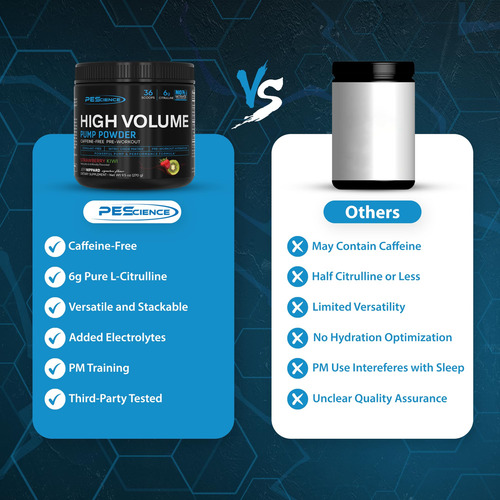 Pescience High Volume Caffeine Free Pump Pre Workout, Raspbe