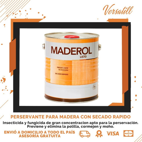 Preservante Para Madera Antipolilla Maderol Premium Litro