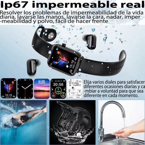 Reloj Inteligente Ultrafino Con Auriculares Inalámbricos