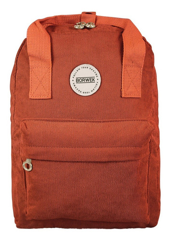 Imagen 1 de 9 de Mochila Borwek De Corderoy Porta Notebook 13'' Oficina.