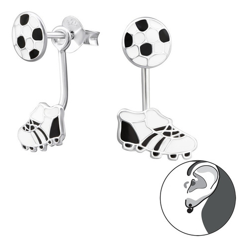 Aros Fútbol Para Hombre Y Mujer Plata 925