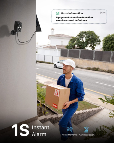 Cámara Solar Inalámbrica Ip66 Con Visión Nocturna Y Detecció