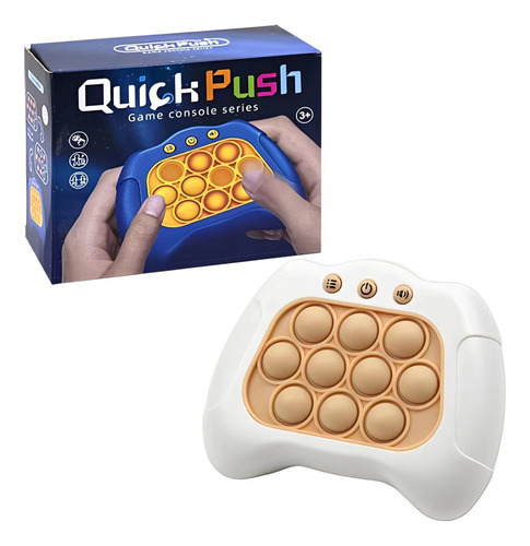 Consola De Juegos Pop-it Sensory Fidget Toys, Juguete Para Color Blanco