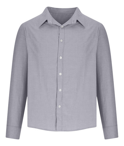 Camisa De Manga Larga Holgada A Rayas Con Botones De Solapa