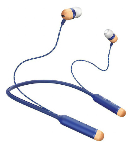 Casa De Marley Sonrisa Jamaica Auricular Bluetooth Inalambr Color Azul