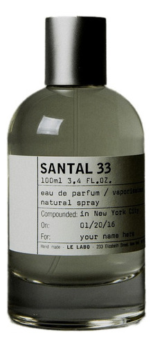 Perfume Le Labo Santal 33 Edp 100 Ml