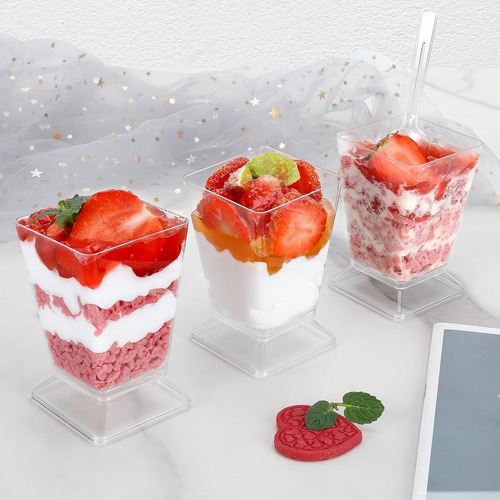 30 Vasos Postres Set De Vasos Shot Postres Con Tapa Vasos