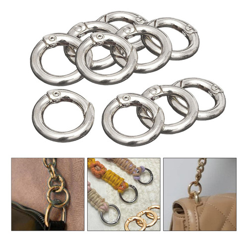 2 X 10 Ganchos Redondos Con Resorte, Clip For Argenta 20mm