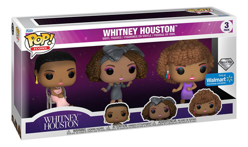 Funko Pop Icons Whitney Houston Diamond Collection 3 Pack