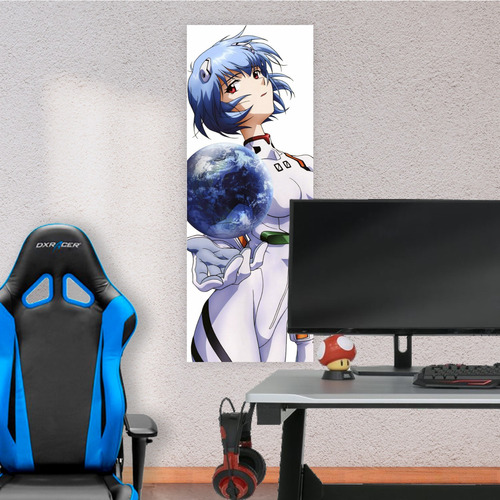 Cuadro Grande 30x80 Cm Personalizada Rei Ayanami Pz-003