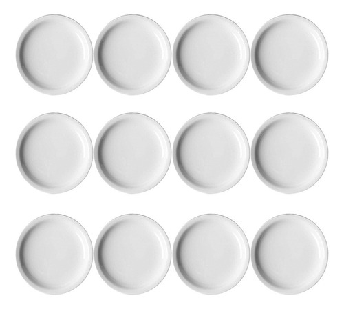 12 Platos Olmos Verona 25 Cm  Mesa Porcelana Gastronomicos-