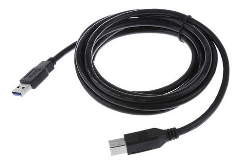 Cable De Impresora Y Scanner A-b De 3 Metros Con Usb 2.0 Color Negro B-6 P-1