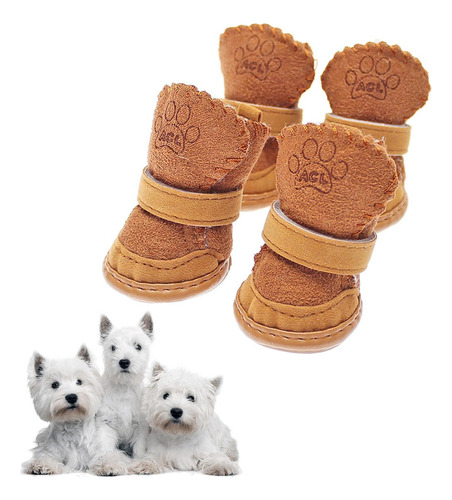 Botas De Nieve Marrones Para Perros, Zapatos De Invierno De 