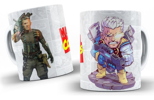 Kit Imprimible 30 Plantilla Taza Comics De Marvel