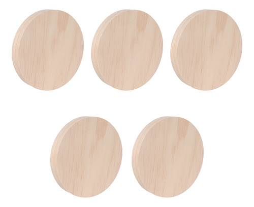 5pcs Rodada Delicado Ofício Diy Material Placa De Madeira Ac