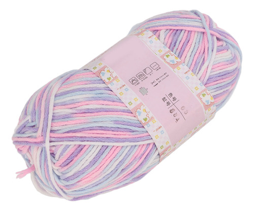 Hilo De Algodón Con Leche Para Tejer 6 Hebras, Color Flor, G