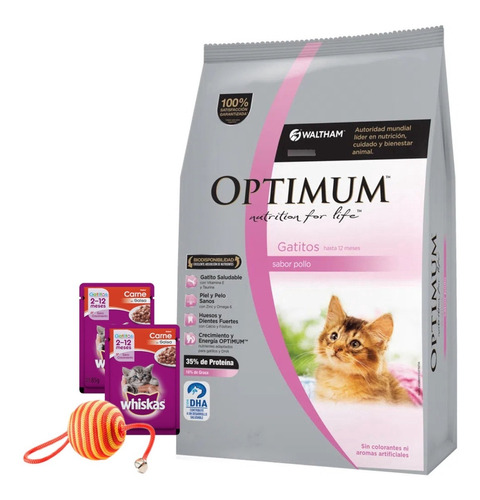 Alimento Gato Optimum Cachorros 10 Kg + Promo!