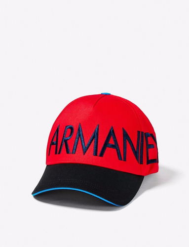 Gorra Armani Exchange Para Caballero Rojo Con Negro