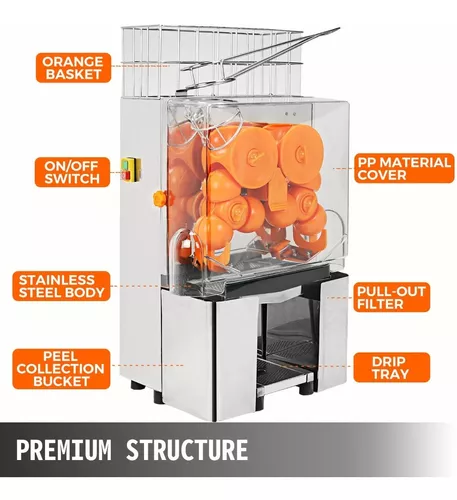 VEVOR VEVOR Exprimidor de Naranjas, 120 W, Máquina Automática