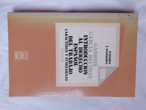 Introducción Al Derecho Español Del Trabajo / García Becedas (Usado)