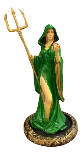 Imagem Pomba Gira Capuz Verde 25cm - Resina