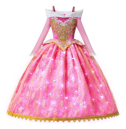 Vestido De Princesa 3d Para Niña  Elsa Anna Aurora  Fiesta I