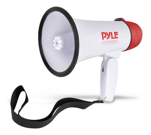 Pyle Megáfono Pa Bullhorn Sirena Integrada Y Luces Led 30 Va