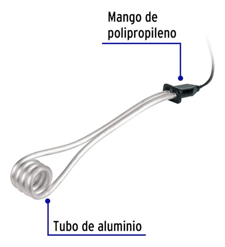 Calentador Inmersion Resistencia Para Agua #6 30 Lt 2000 W