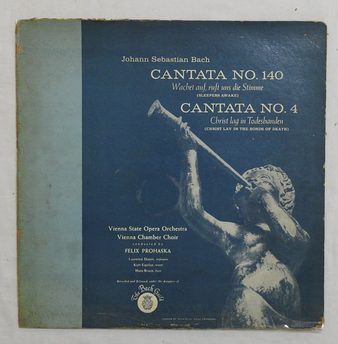 Bach Cantata N° 140 Cantata N° 4 Vinilo (vg+)