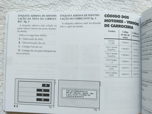 Manual Do Proprietário Do Fiat Uno - Fiorino - Edição 2005 (Usado)