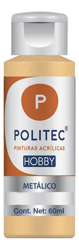 Pintura Acrílica Metálica Línea Hobby Politec Color Ocre No 503