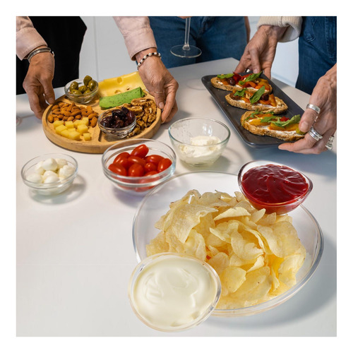 Moligou Chip Y Dip Bowl Set, Tazón Para Servir Con Chips Y