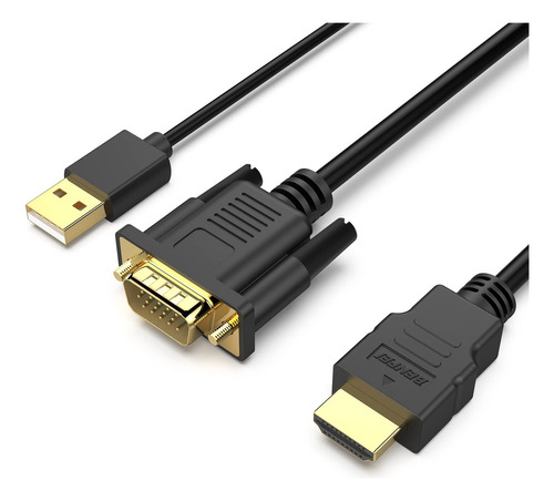 Benfei Cable Vga A Hdmi Con Audio, Cable P De Computador