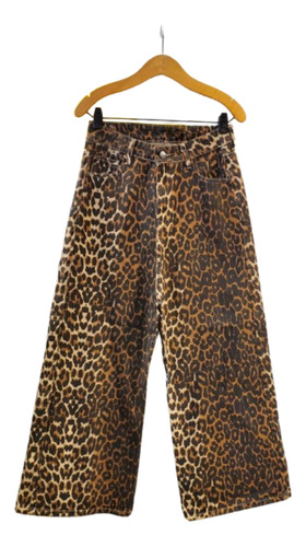 Jeans Wide Leg, Animal Print Gabardina Super Ancho 36 Al 44 