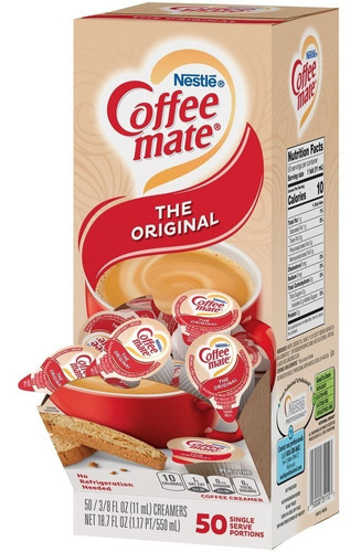 Coffee Mate Crema Liquida Sabor Original 50 Cup De 11ml C/u