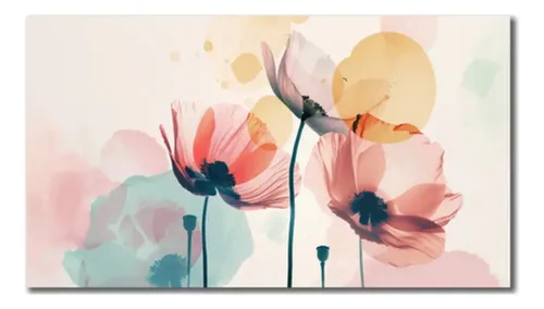 Zsh Pintura De Diamantes 5d 60x40cm Flores Minimalistas Kit