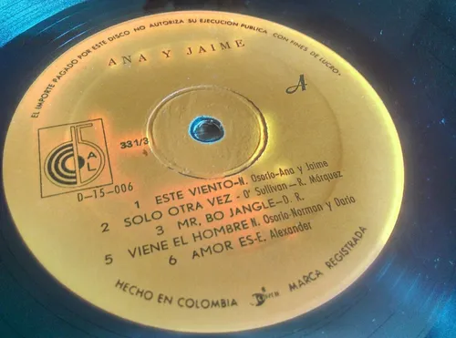 Vinilo Ana Y Jaime -este Viento. Ljp (Usado)